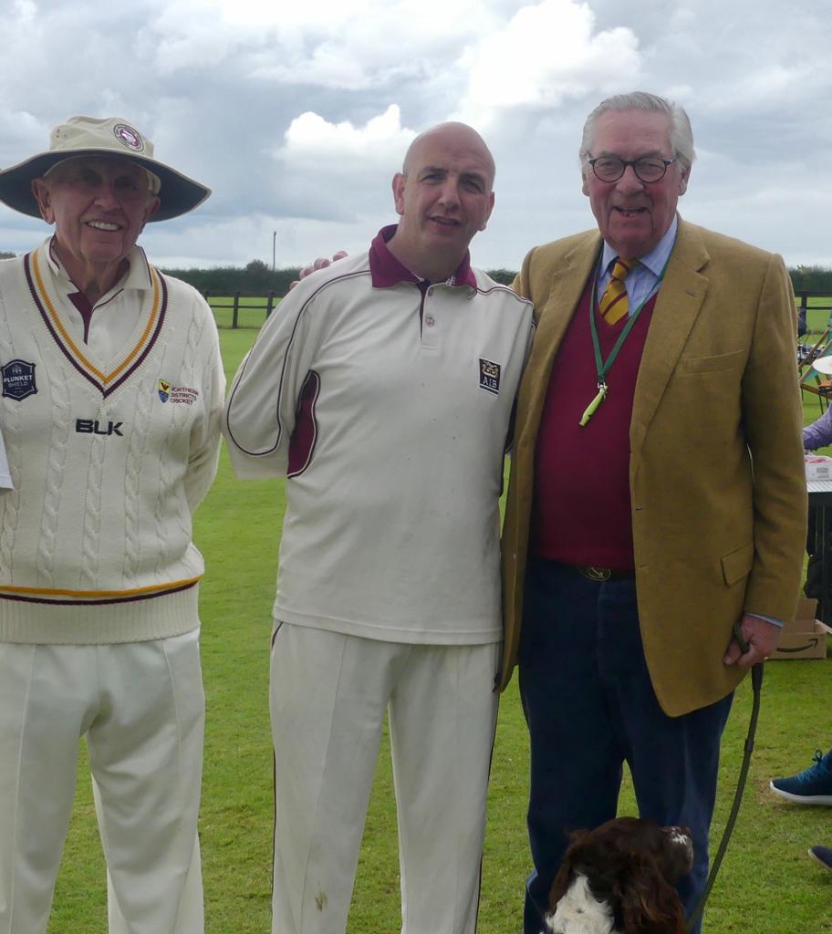 Fergal O'Brien with landlord Chris Coley and Sam Vestey at Stowell Park